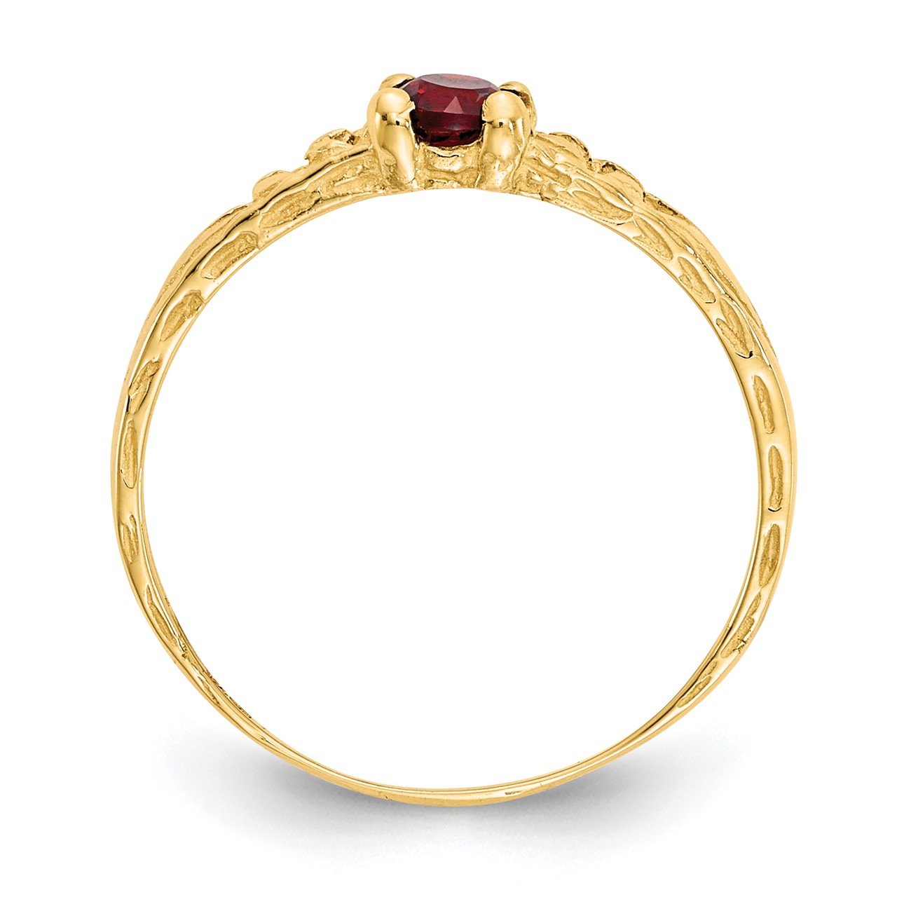 14k Madi K 3mm Garnet Birthstone Baby Ring-1