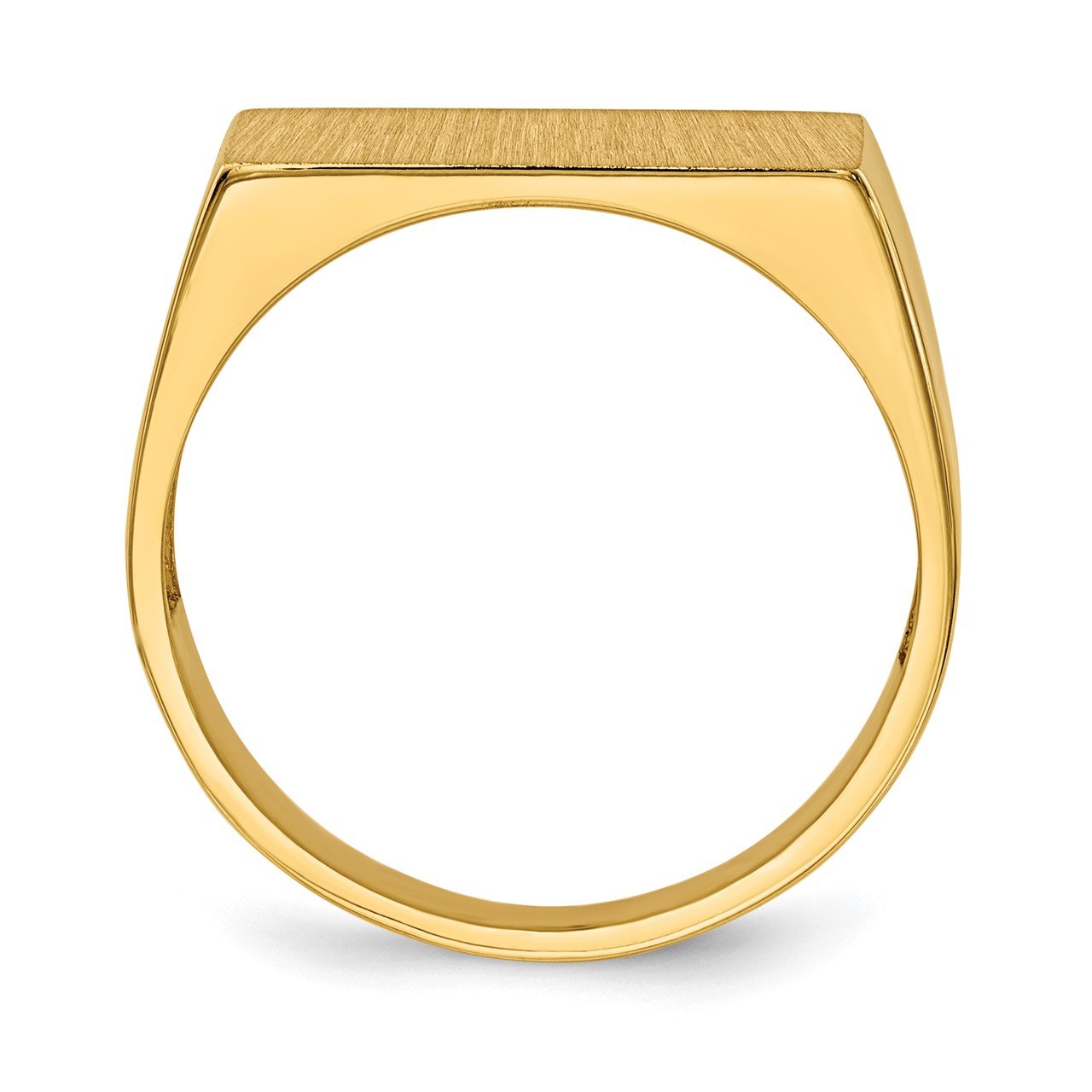14k 8.0x16.5mm Open Back Men's Signet Ring-1