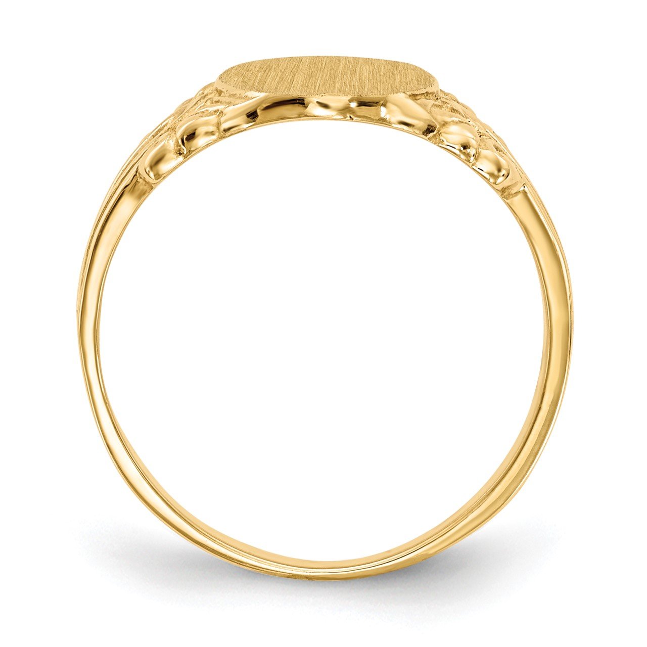 14k 10.0x8.0mm Closed Back Signet Ring-1