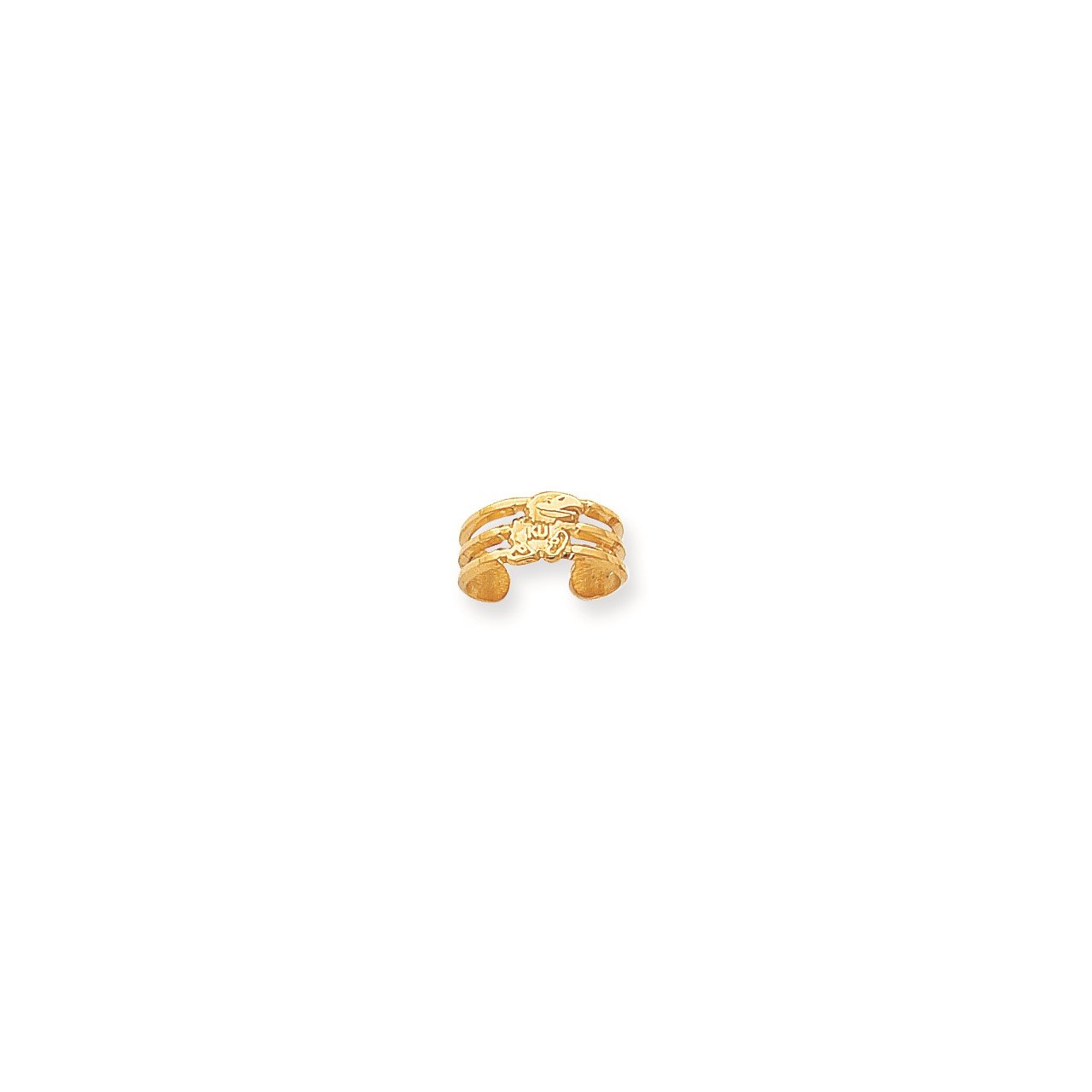 14k Collegiate University of Kansas Toe Ring