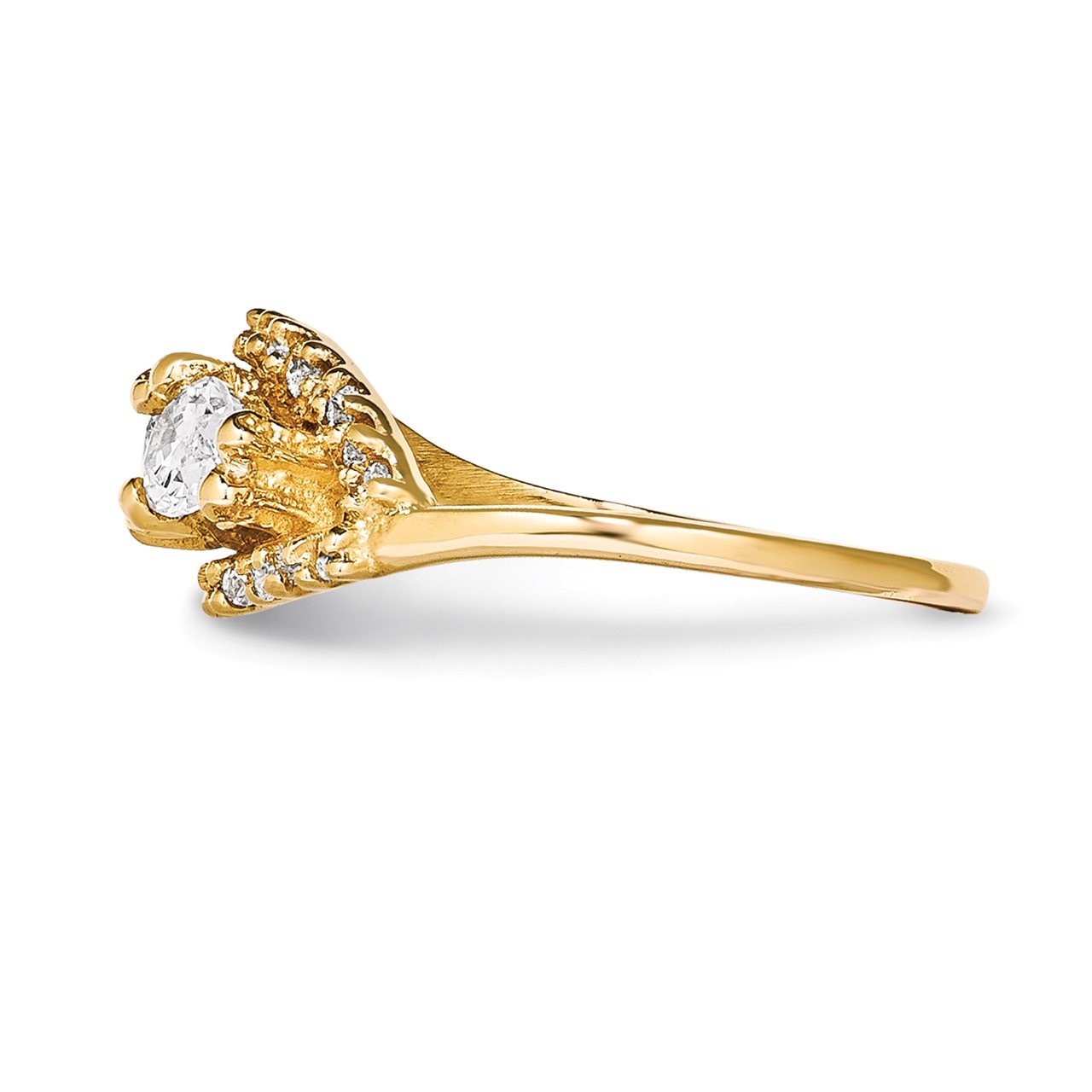 14KY A Diamond 2-stone Ring Semi-Mount - 4.5x3 mm center stones-2