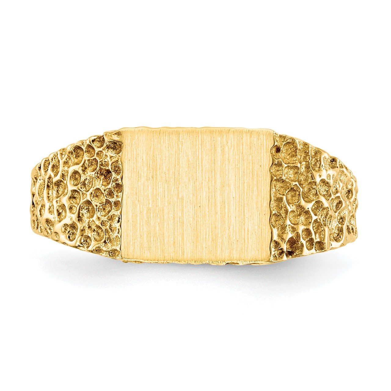 14k 7.0x8.0mm Open Back Signet Ring-3
