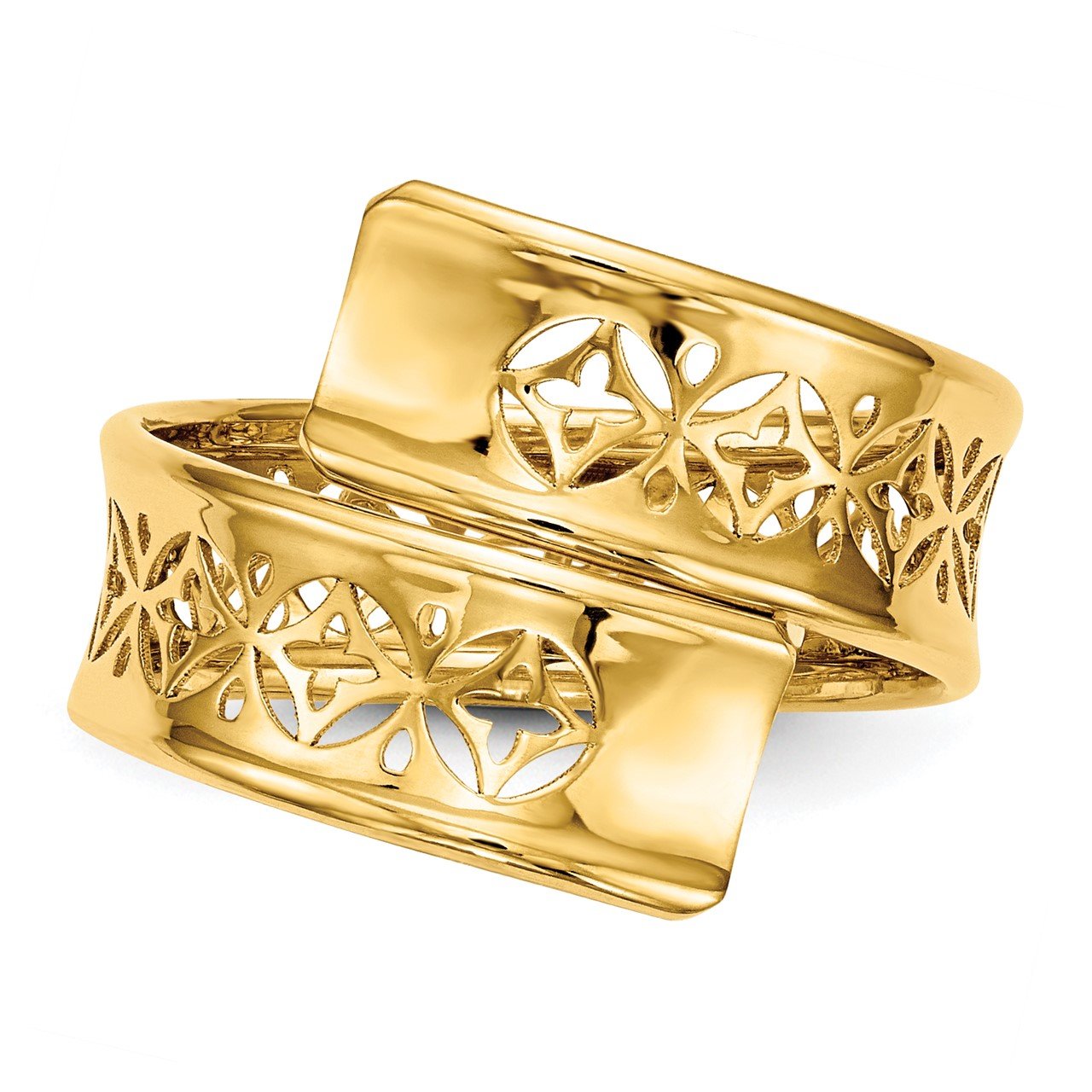 Leslie's 14K Polished Cut-out Adjustable Wrap Ring-3