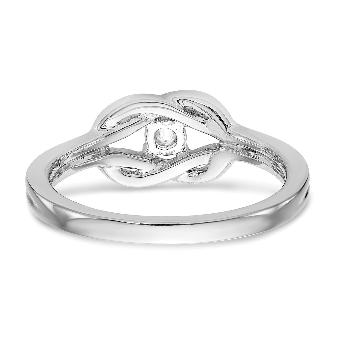 14K White Gold Complete Diamond Promise/Engagement Ring-4