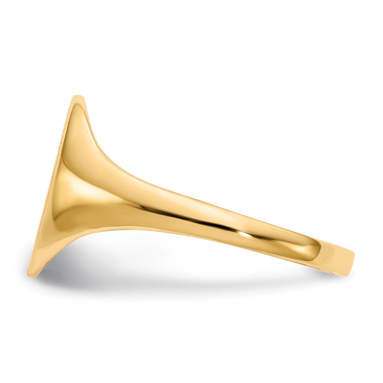 14k 11.0x9.5mm Closed Back Signet Ring-2