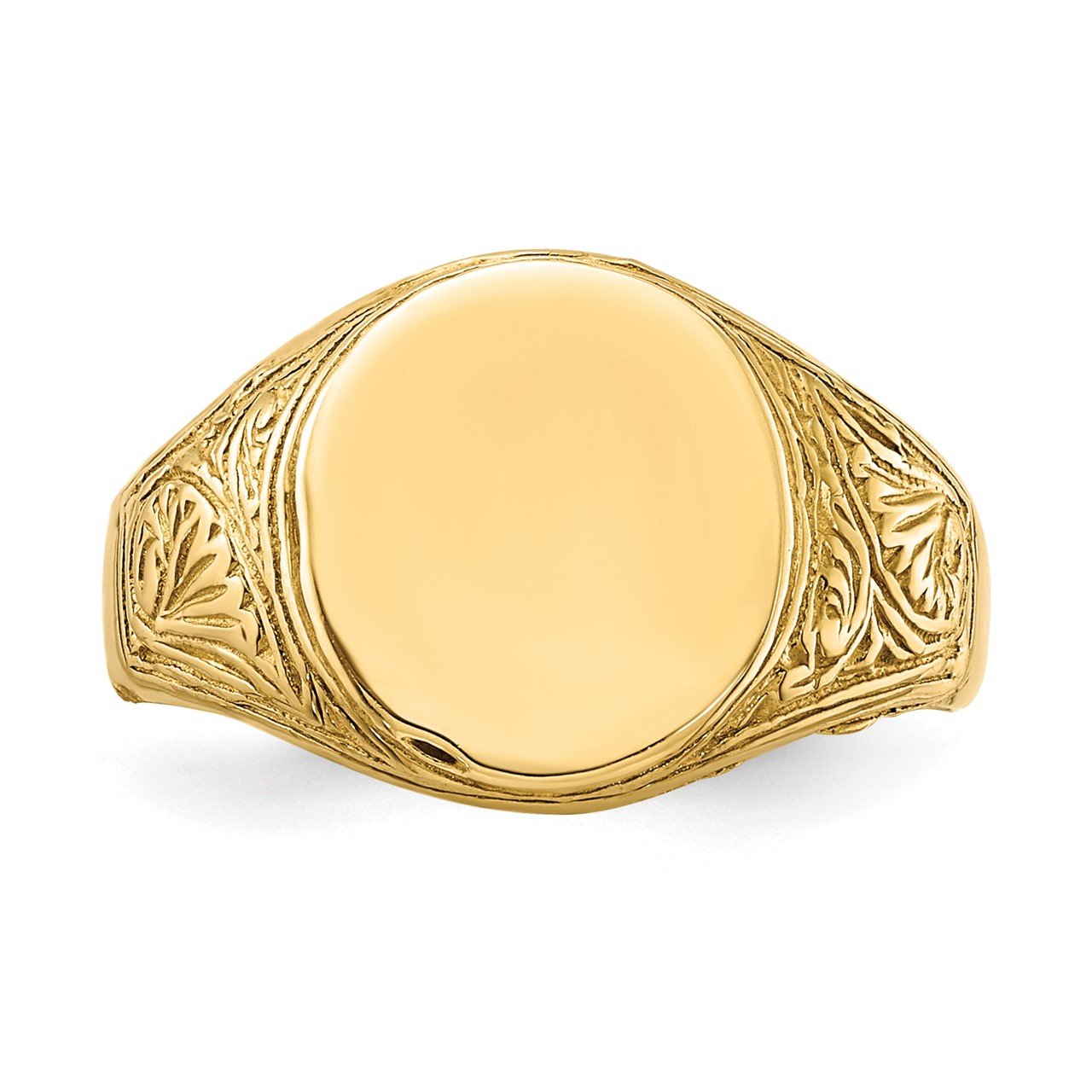 14k Oval Signet Baby Ring-4