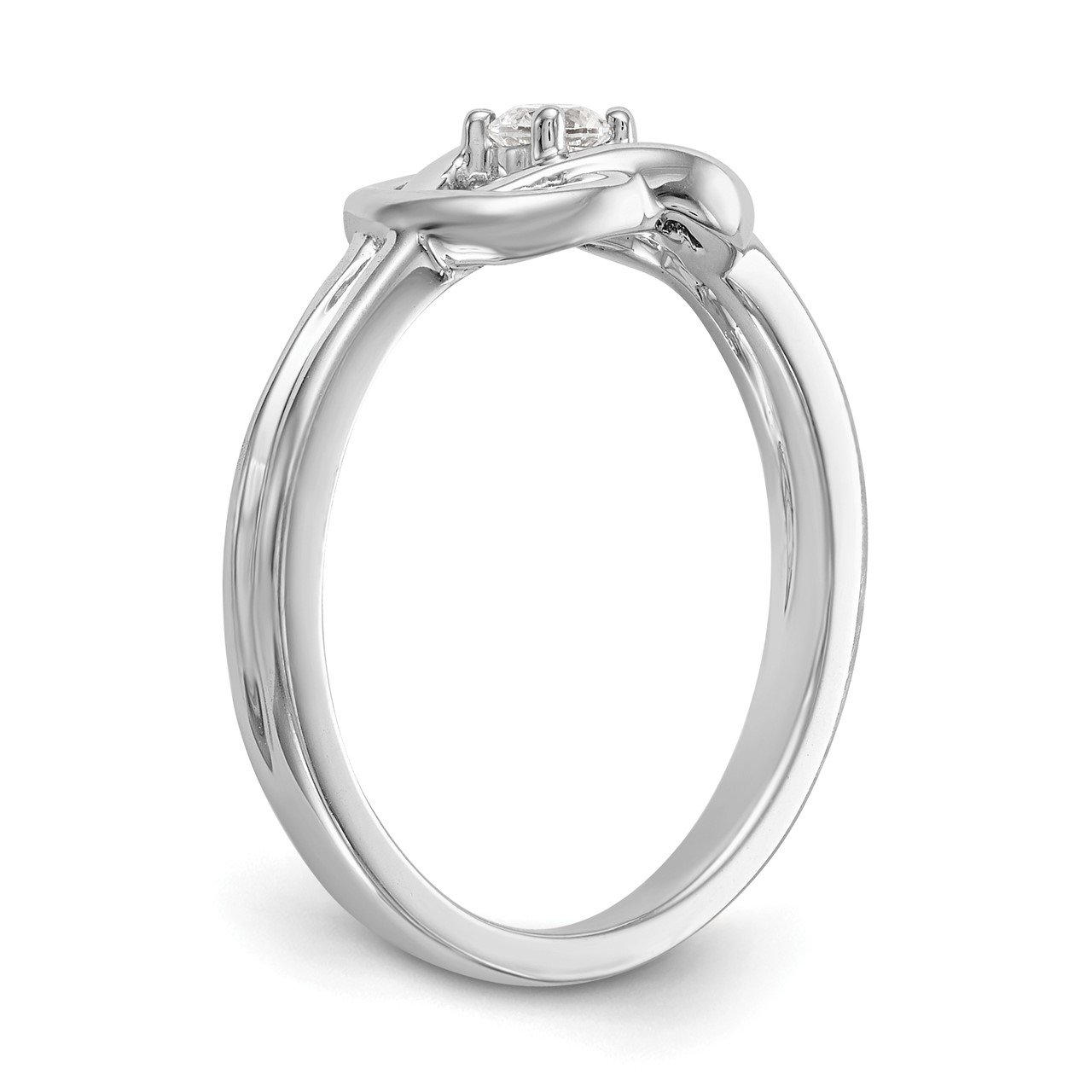 14K White Gold Complete Diamond Promise/Engagement Ring-5