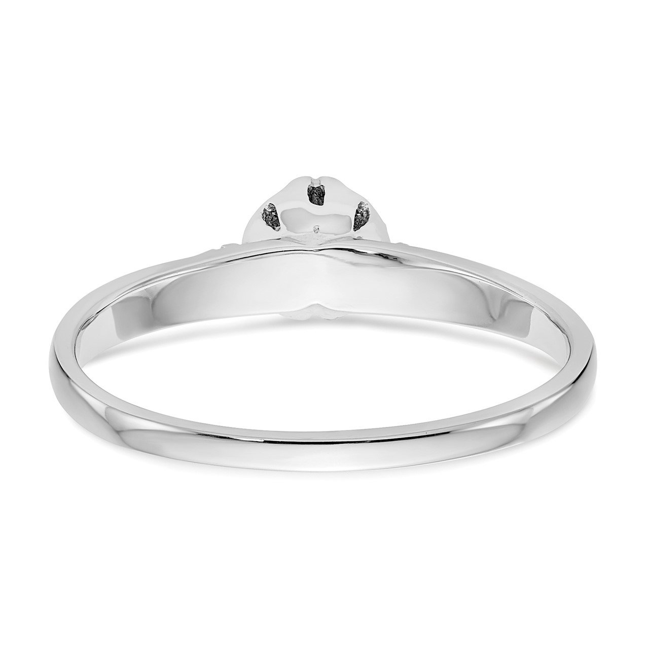 14K White Gold Complete Diamond Promise/Engagement Ring-4