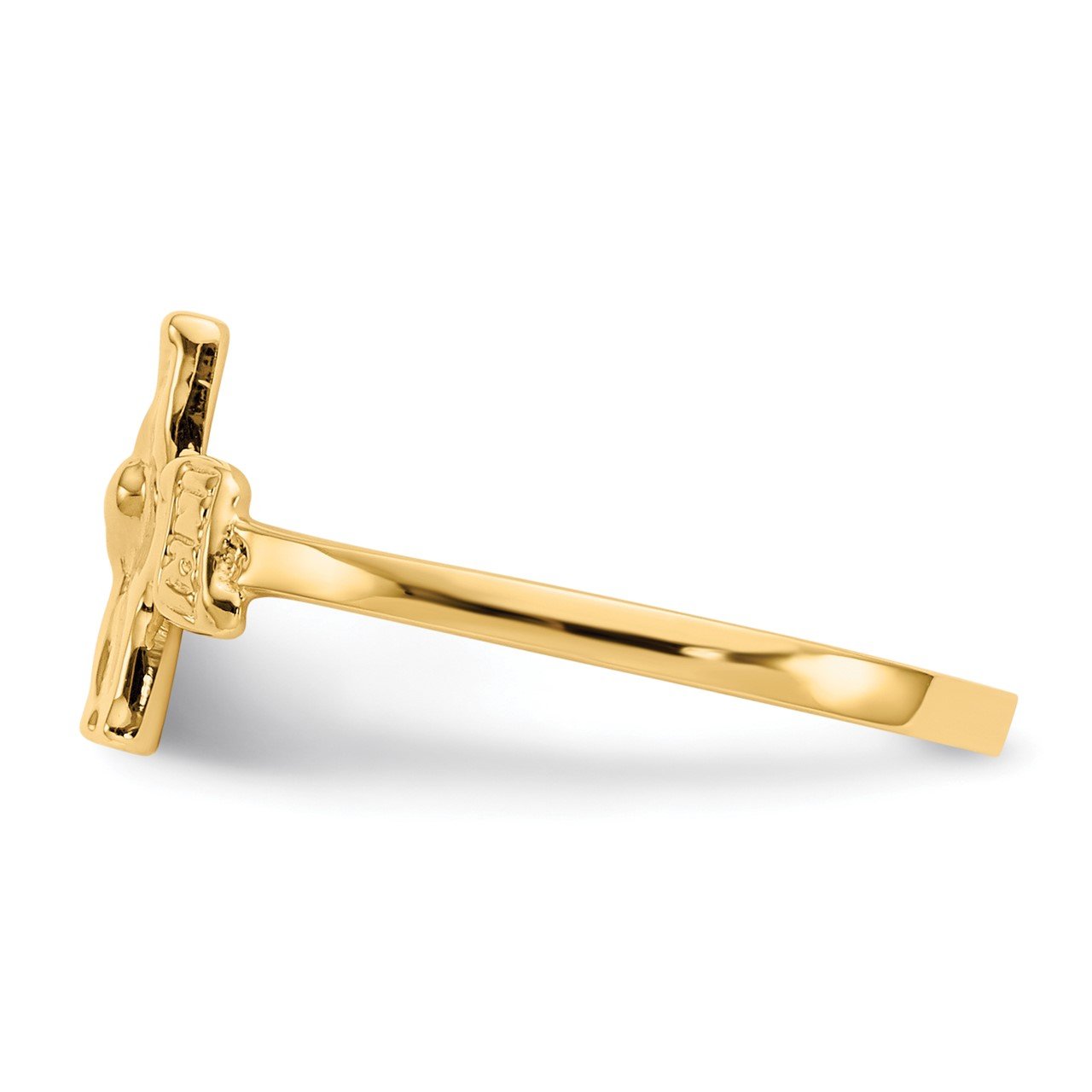 14k Childs Polished Crucifix Ring-3