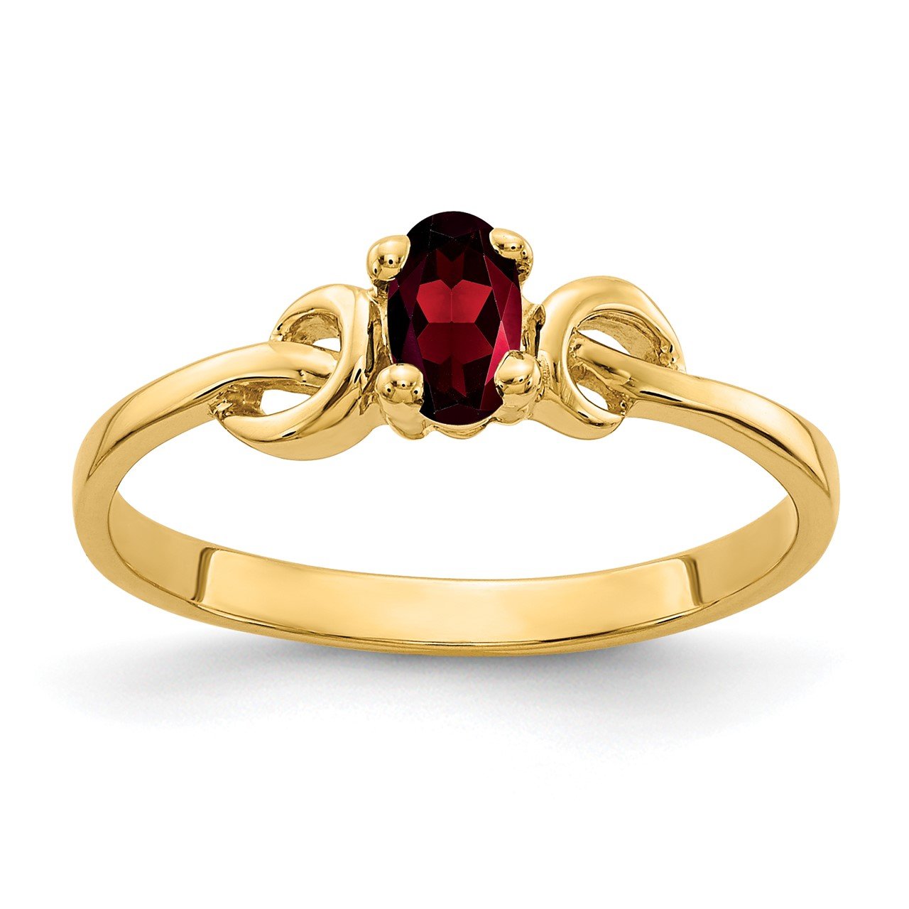 14k 5x3mm Oval Garnet ring
