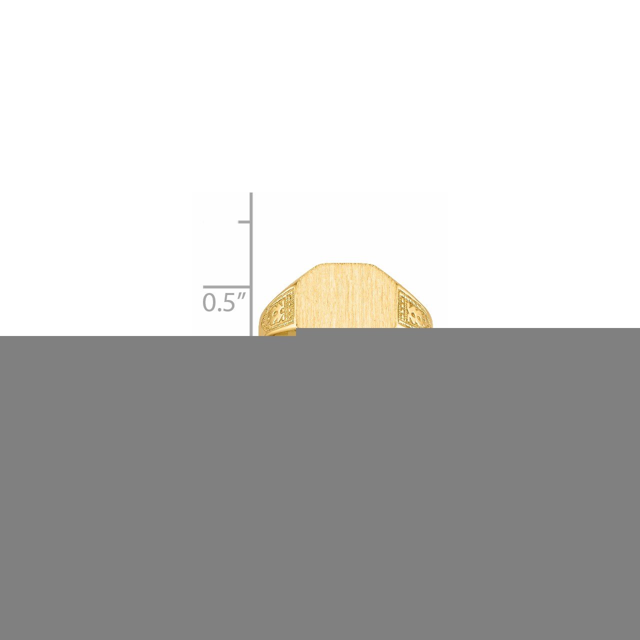 14k 9.0x11.0mm Open Back Signet Ring-4