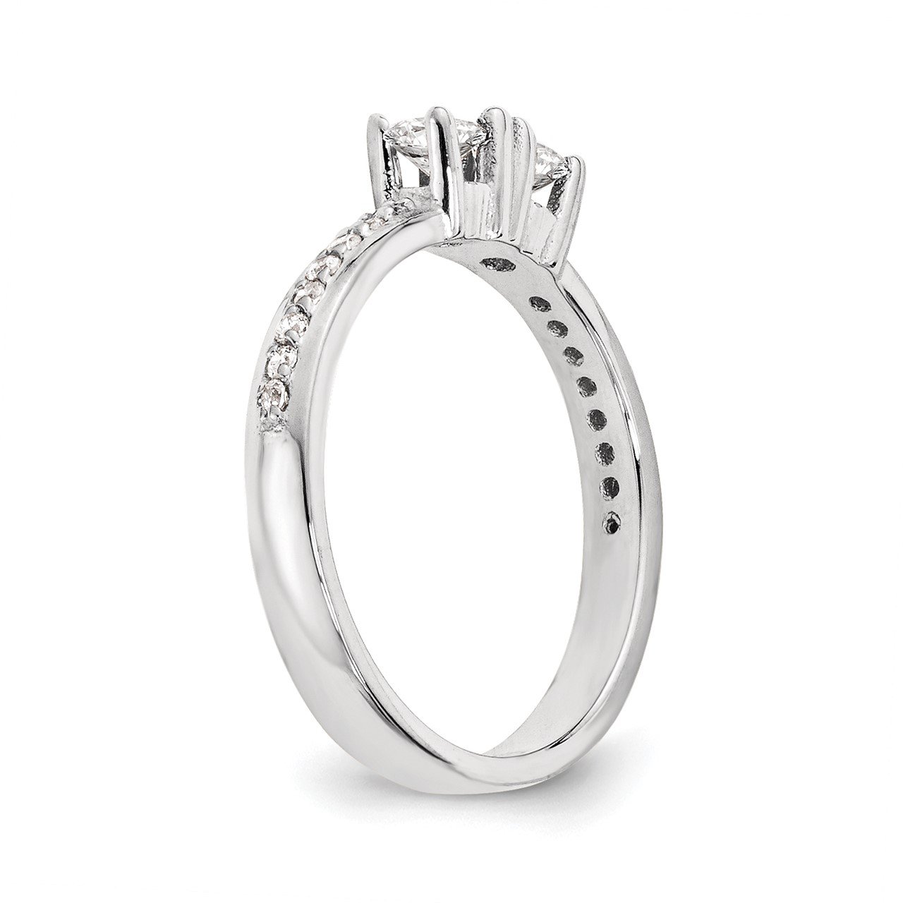 14KW VS Diamond 2-stone Ring Semi-Mount - 3.1 mm center stones-5