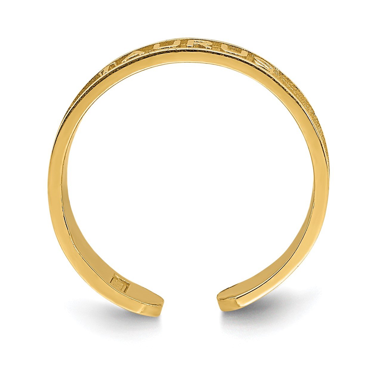 14K Brushed and Polished Zodiac Taurus Toe Ring-1