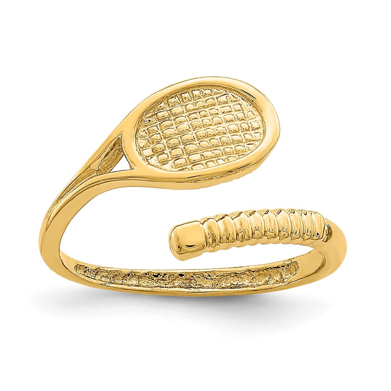 14K Polished Tennis Racket Toe Ring