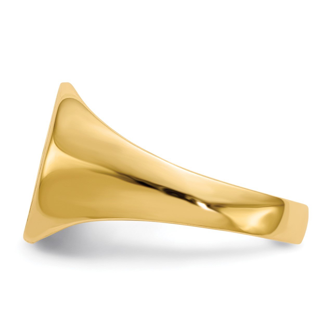 14k 10.5x11.0mm Closed Back Signet Ring-2