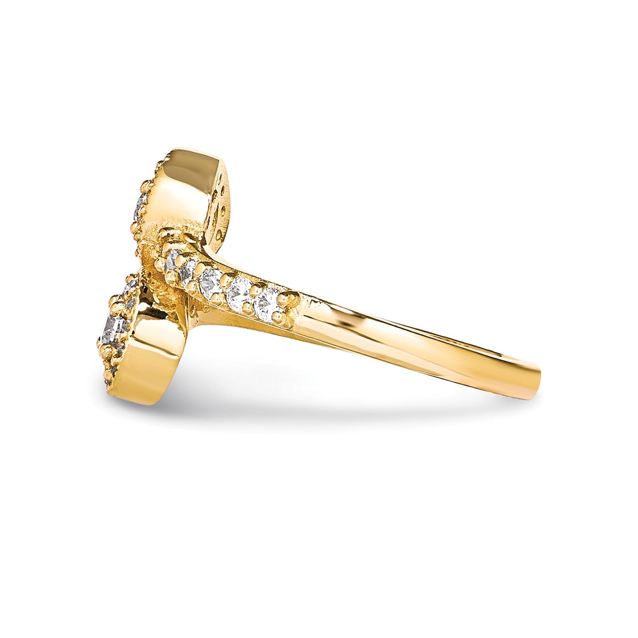 14KY VS Diamond 2-stone Ring Semi-Mount - 2.3 mm center stones-2