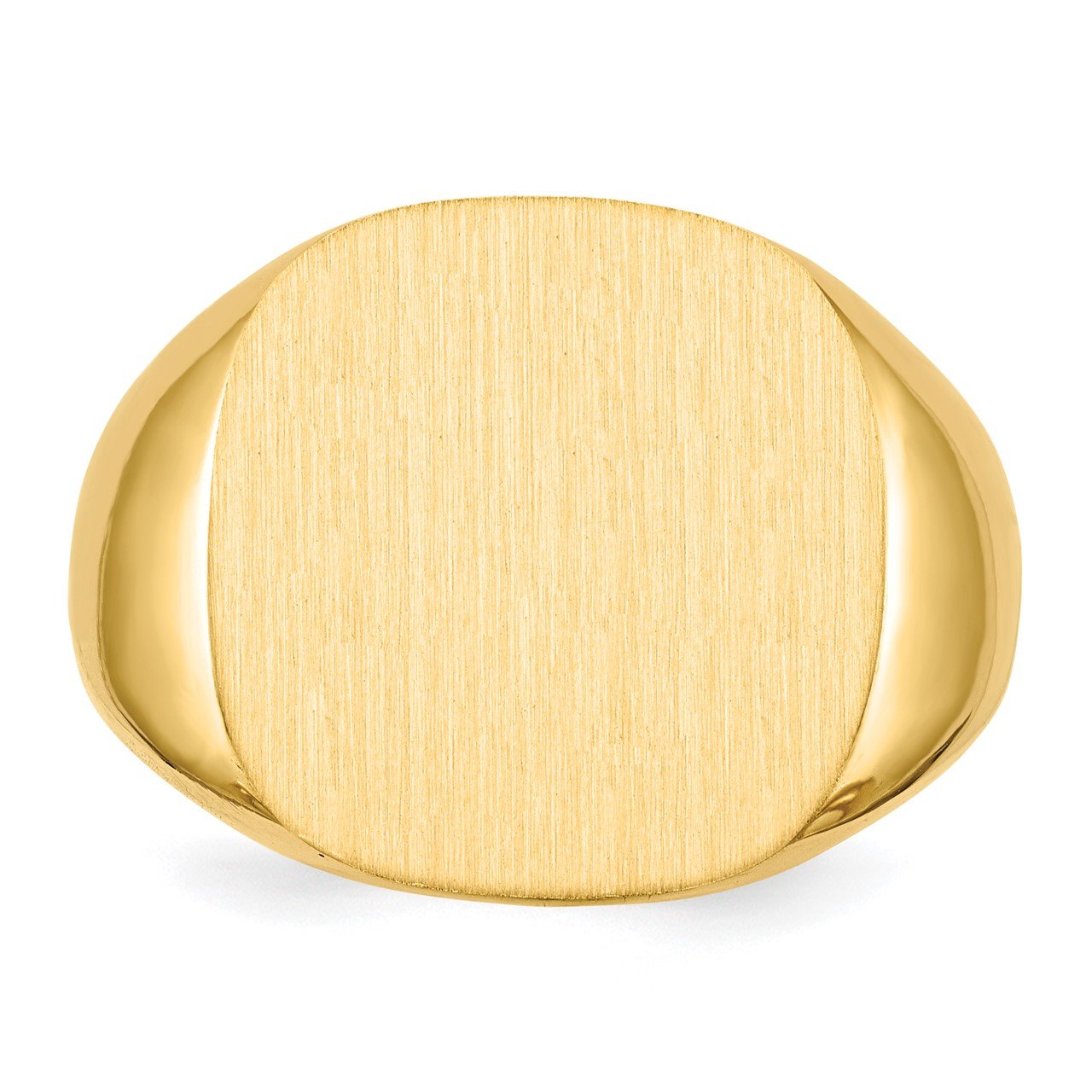 14k 17.0x17.0mm Closed Back Mens Signet Ring-3