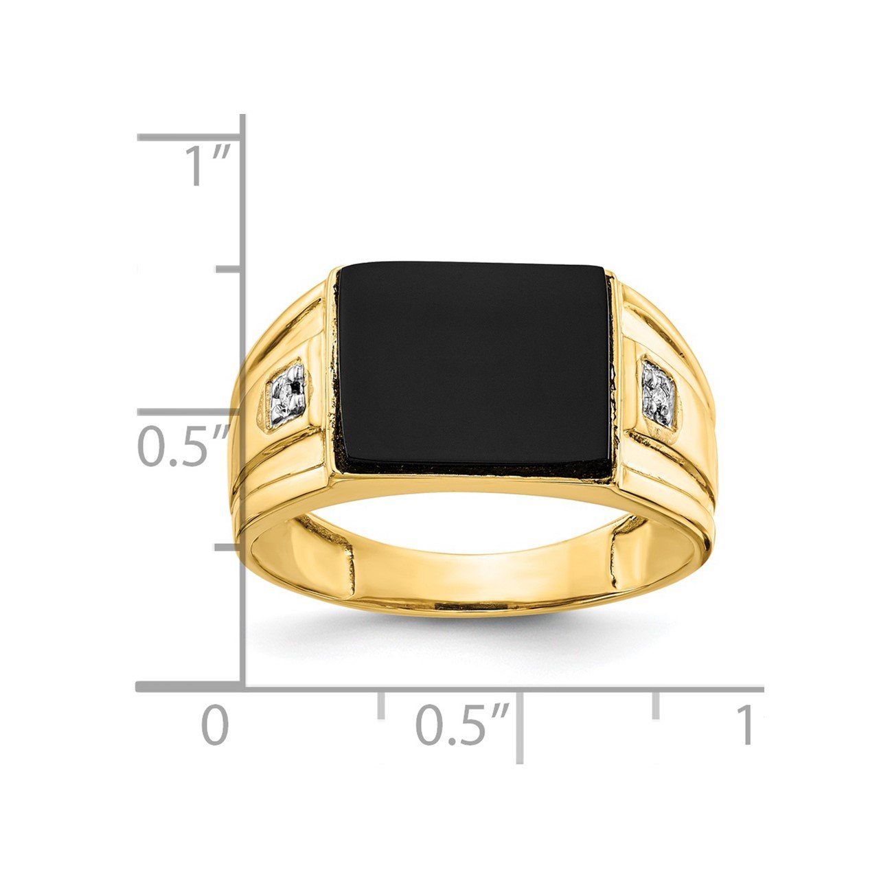 14k A Diamond men's ring-4