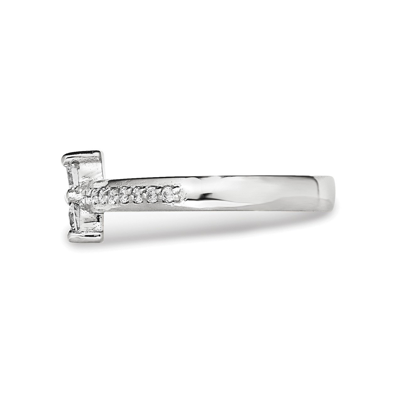 14KW AA Diamond 2-stone Ring Semi-Mount - 4.8 mm center stones-2