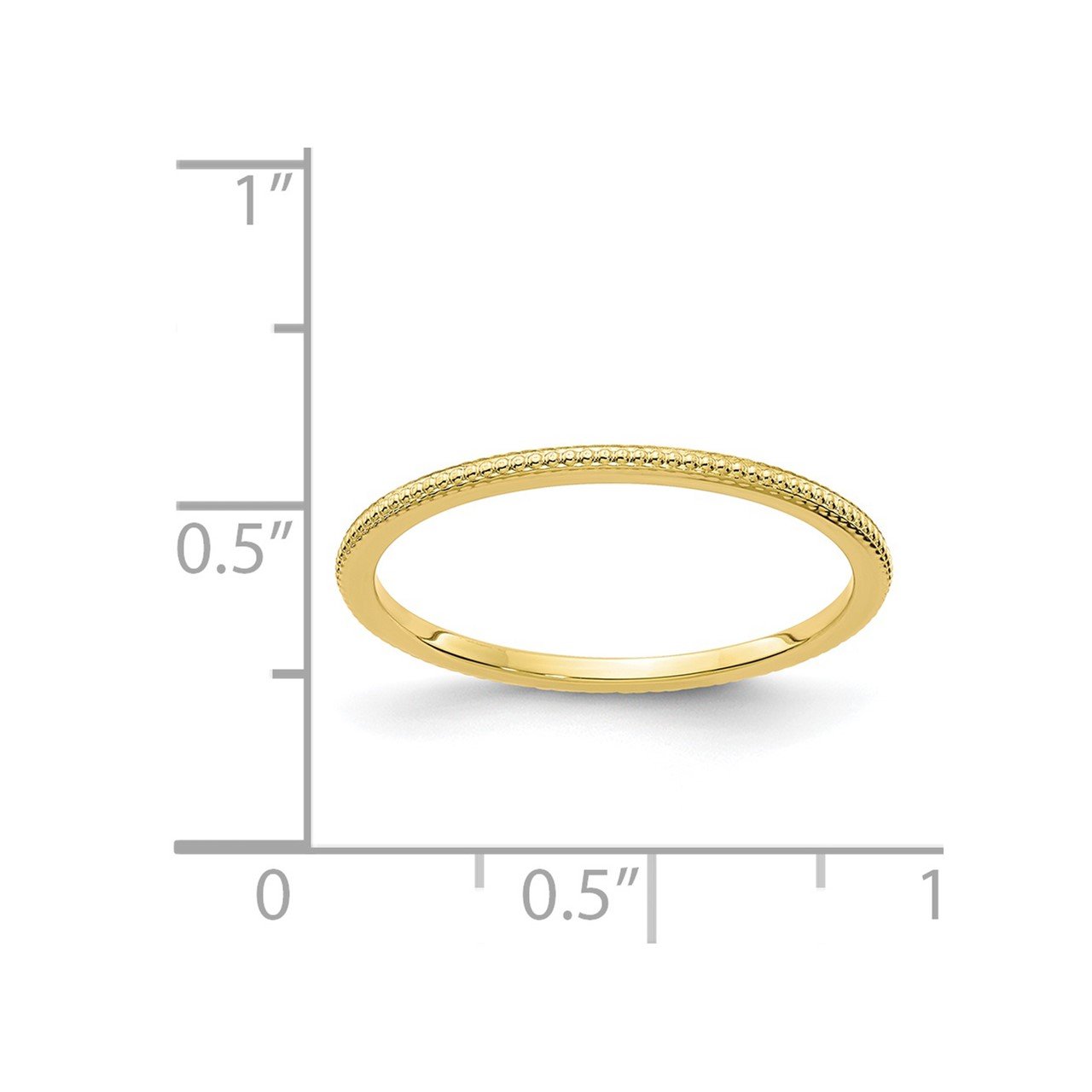 10K Gold 1.2mm Bead Stackable Band-3