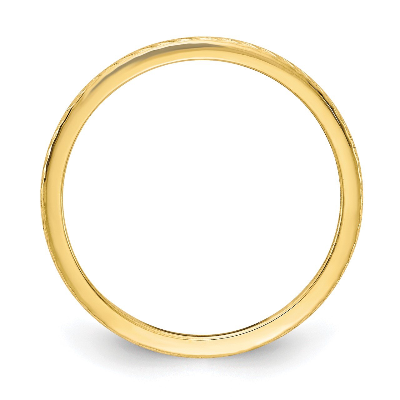 14K Gold 1.2mm Twisted Wire Pattern Stackable Band-1